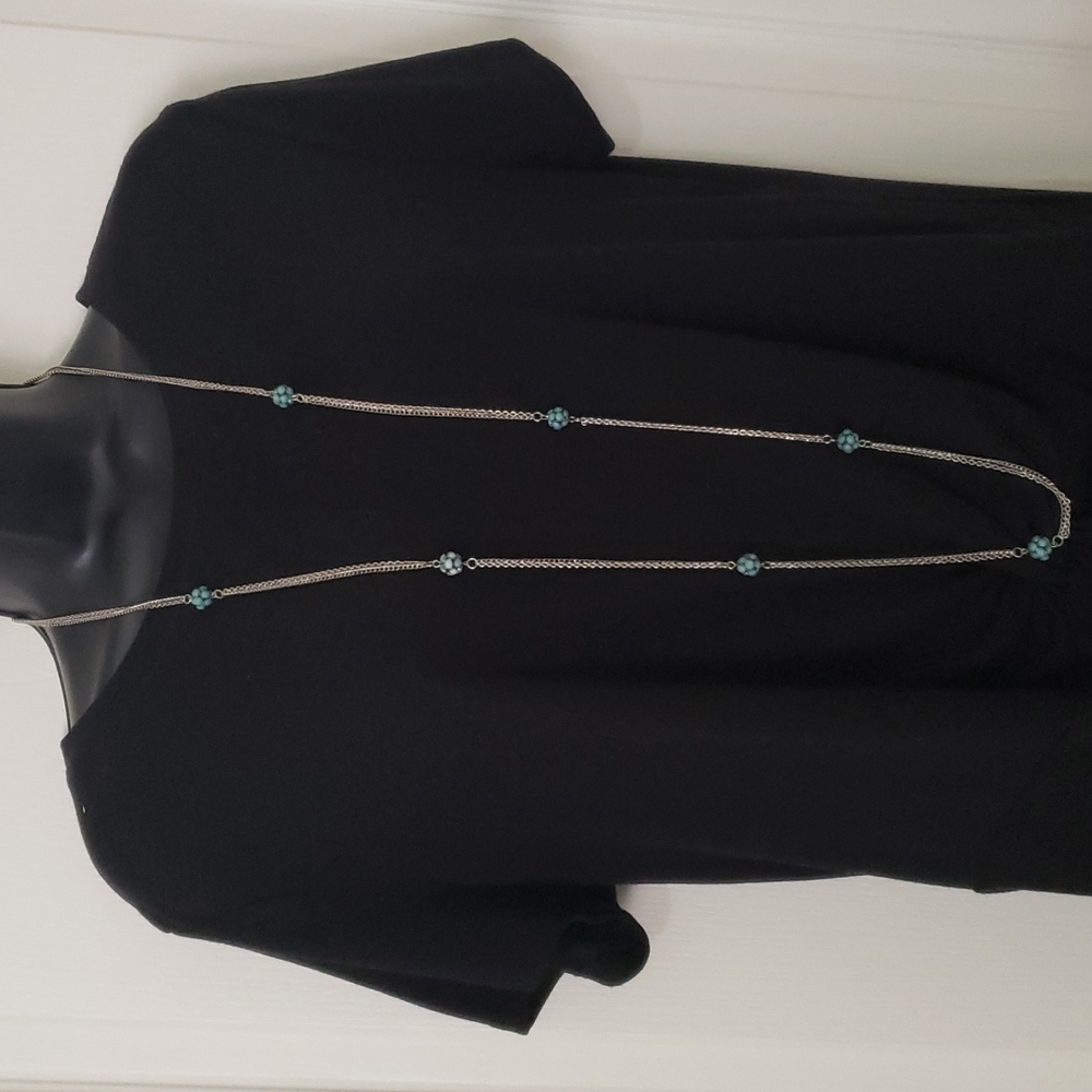 Silverplate and turquoise necklace